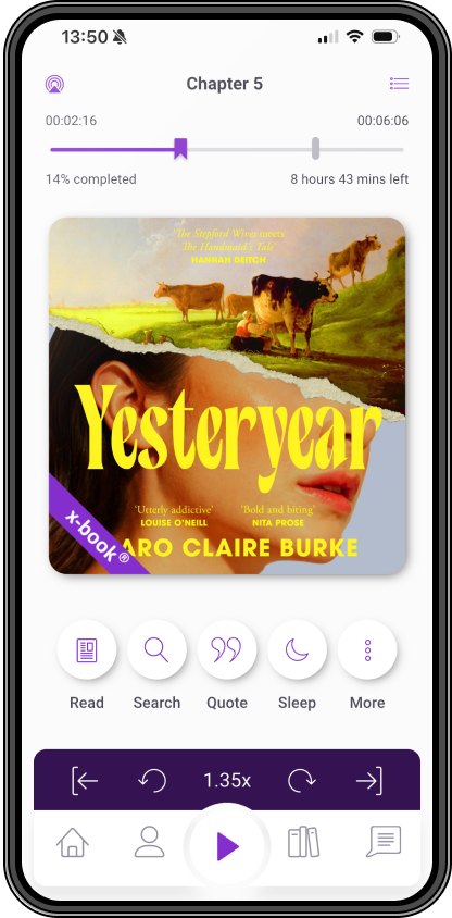 xigxag audiobook player showing Yesteryear